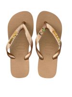 Havaianas Top Rose Gold + Escrita Dourada + Tucano + Coqueiro