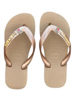 Havaianas Top Rose Gold + Escrita Dourada + Capivara 