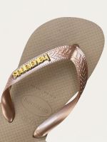 Havaianas Top Rose Gold + Escrita Dourada 