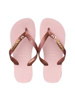 Havaianas Top Rosa Ballet + Escrita Dourada + Borboleta Branca