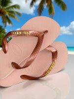 Havaianas Top Rosa Ballet + Escrita Dourada