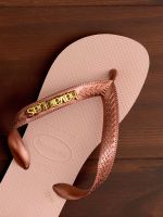 Havaianas Top Rosa Ballet + Escrita Dourada