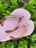 Havaianas Top Rosa Ballet + Escrita Dourada + Estrela do Mar