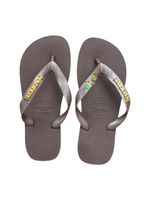 Havaianas Top Cafe+ Escrita Dourada + Coco + Coqueiro