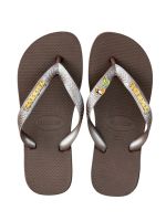 Havaianas Top Cafe + Escrita Dourada + Tucano + Coqueiro