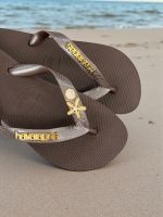 Havaianas Top Café + Escrita Dourada + Concha + Estrela