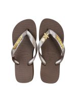 Havaianas Top Café + Escrita Dourada + Concha + Estrela