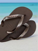 Havaianas Top Café + Escrita Rose 