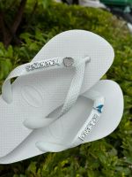 Havaianas Top Branco + Escrita Prata + Concha Glitter + Sereia 
