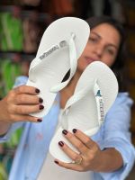 Havaianas Top Branco + Escrita Prata + Concha Glitter + Sereia 