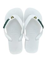 Havaianas Top Branco + Escrita Verde + Borboleta Verde