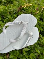 Havaianas Top Branco + Escrita Prata + Estrela do Mar