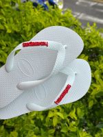 Havaianas Top Branco + Escrita Vermelha