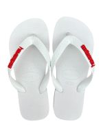 Havaianas Top Branco + Escrita Vermelha