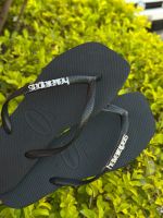 Havaianas Square Preto + Escrita Prata 
