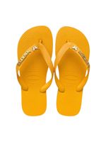 Havaianas Top Amarelo Pop + Escrita Dourada + Borboleta Branca