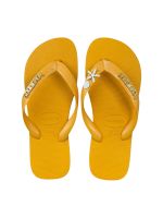 Havaianas Top Amarelo + Escrita Dourada + Concha + Estrela