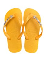 Havaianas Top Amarelo + Escrita Prata + Estrela do Mar
