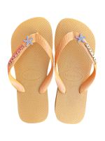 Havaianas Top Amarelo + Escrita Dourada + Estrela do Mar