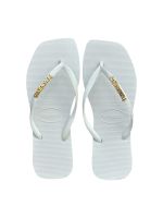 Havaianas Square Branco + Escrita Dourado 