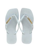 Havaianas Square Branco + Escrita Dourada + Coração PP