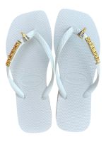 Havaianas Square Branca + Escrita Dourada + Nsa Sra Aparecida 