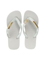 Havaianas Top Branca + Escrita Dourada + Concha + Estrela