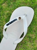 Havaianas Top Branca + Escrita Preta + Patinha 