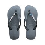 Havaianas Top Preta + Escrita Prata + Calda Sereia + Concha