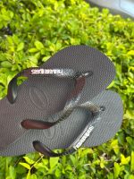 Havaianas Top Preta + Escrita Prata