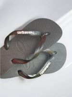 Havaianas Top Preta + Escrita Prata