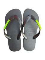 Havaianas Top Preta + Escrita Verde Neon