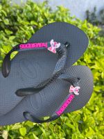 Havaianas Top Preto + Escrita Rosa + Stitch Rosa