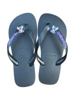 Havaianas Top Preto + Escrita Lilas + Stitch Lilas