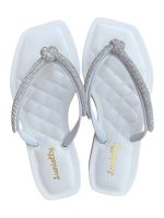 Chinelo Lunielly Laço P Branco 