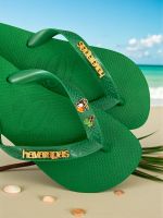Havaianas Top Verde + Escrita Dourada + Tucano + Coqueiro