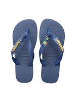 Havaianas Top Marinho + Escrita Dourada + Coco + Coqueiro