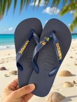 Havaianas Top Marinho + Escrita Dourada + Tucano + Coqueiro