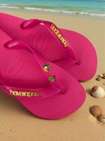 Havaianas Top Rosa Flux + Escrita Dourada + Tucano + Coqueiro