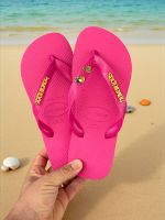 Havaianas Top Rosa Flux + Escrita Dourada + Tucano + Coqueiro