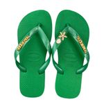 Havaianas Top Verde + Escrita Dourada + Concha + Estrela