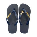 Havaianas Top Marinho + Escrita Dourada + Concha + Estrela