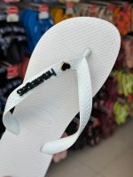Havaianas Top Branca + Escrita Preta + Coração Preto