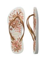 Havaianas Slim Organic Branco/Dourado