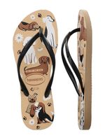 Havaianas Slim Pets Bege Palha