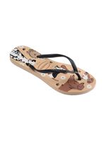 Havaianas Slim Pets Bege Palha