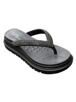 Tamanco Chinelo Modare 7200.110  Preto Tiras com Brilho