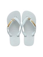 Havaianas Top Branca + Escrita Dourada + Estrela do Mar