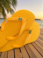 Havaianas Top Amarelo + Bandeira Brasil 
