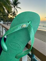 Havaianas Top Verde + Bandeira Brasil 
